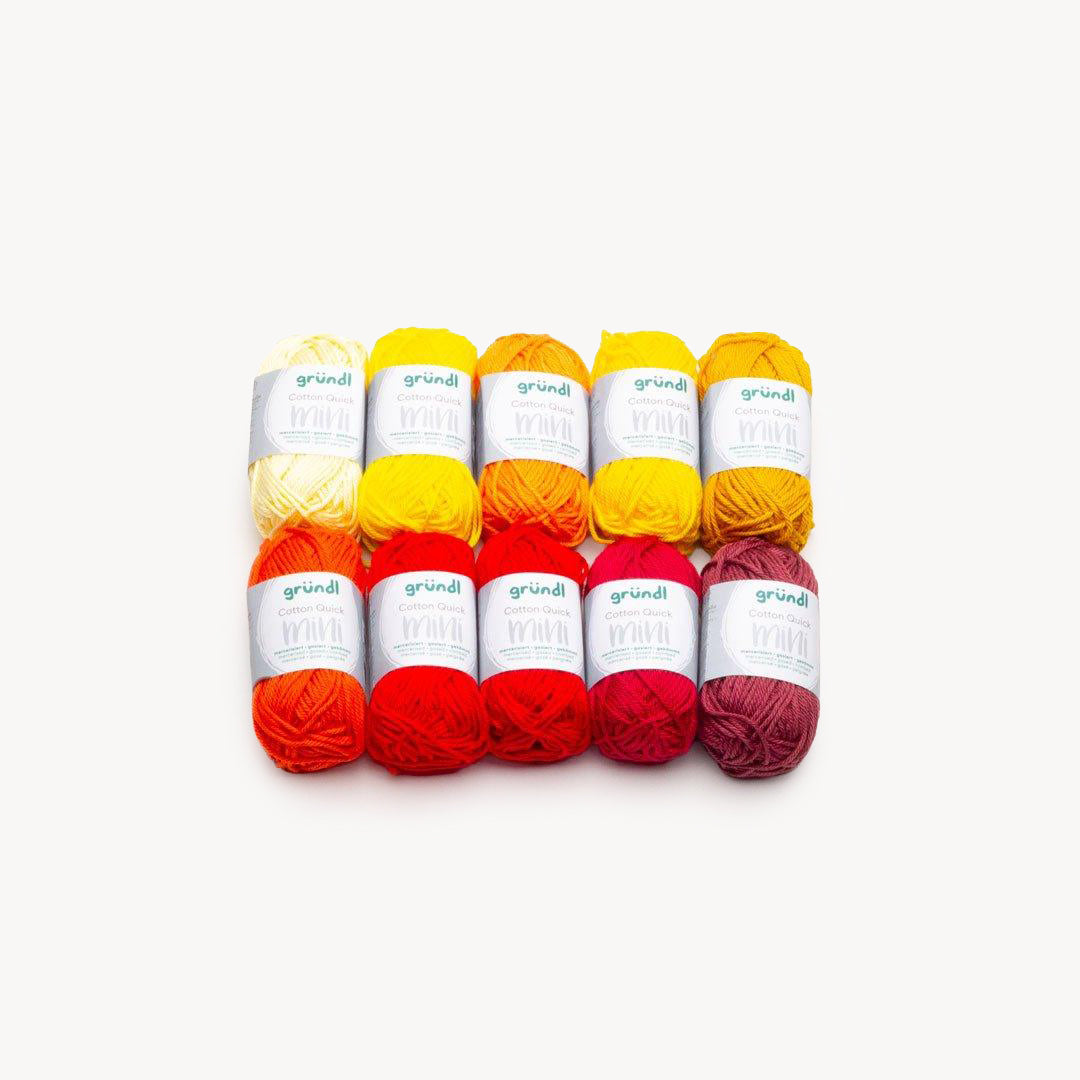 Gründl Cotton Quick Mini Shades 10 x 15g - Tuft Supplies GmbH