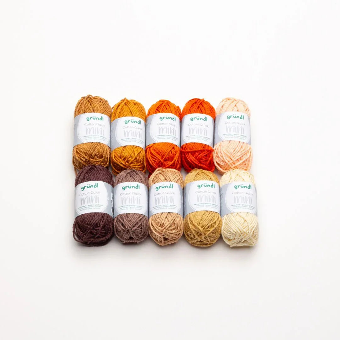 Gründl Cotton Quick Mini Shades 10 x 15g - Tuft Supplies GmbH
