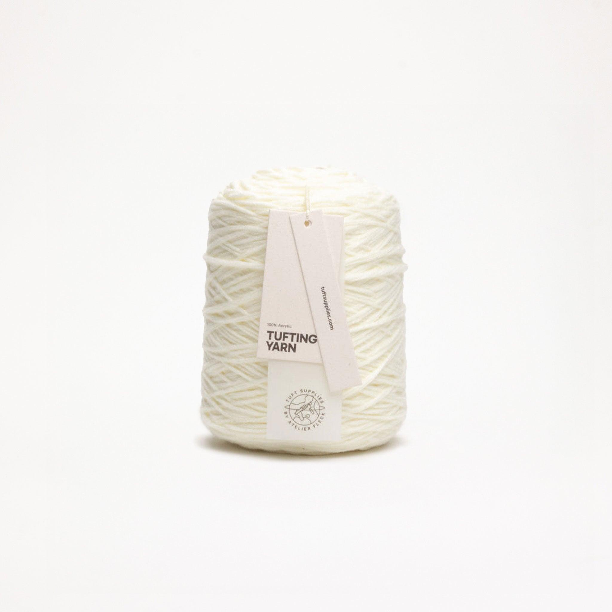 off white soft acrylic tufting yarn – 400g cone – 8-ply structure for rug tufting