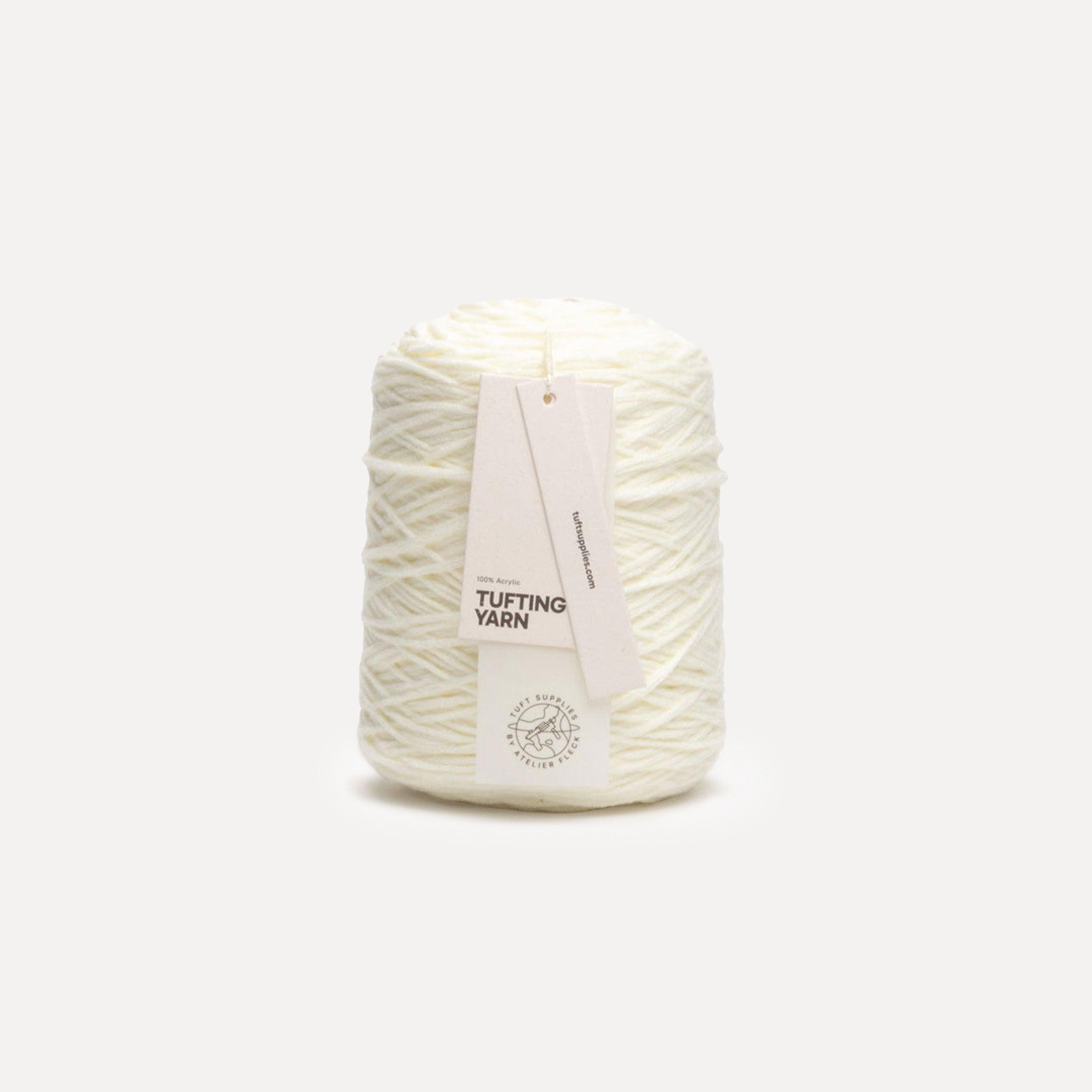 off white soft acrylic tufting yarn – 400g cone – 8-ply structure for rug tufting