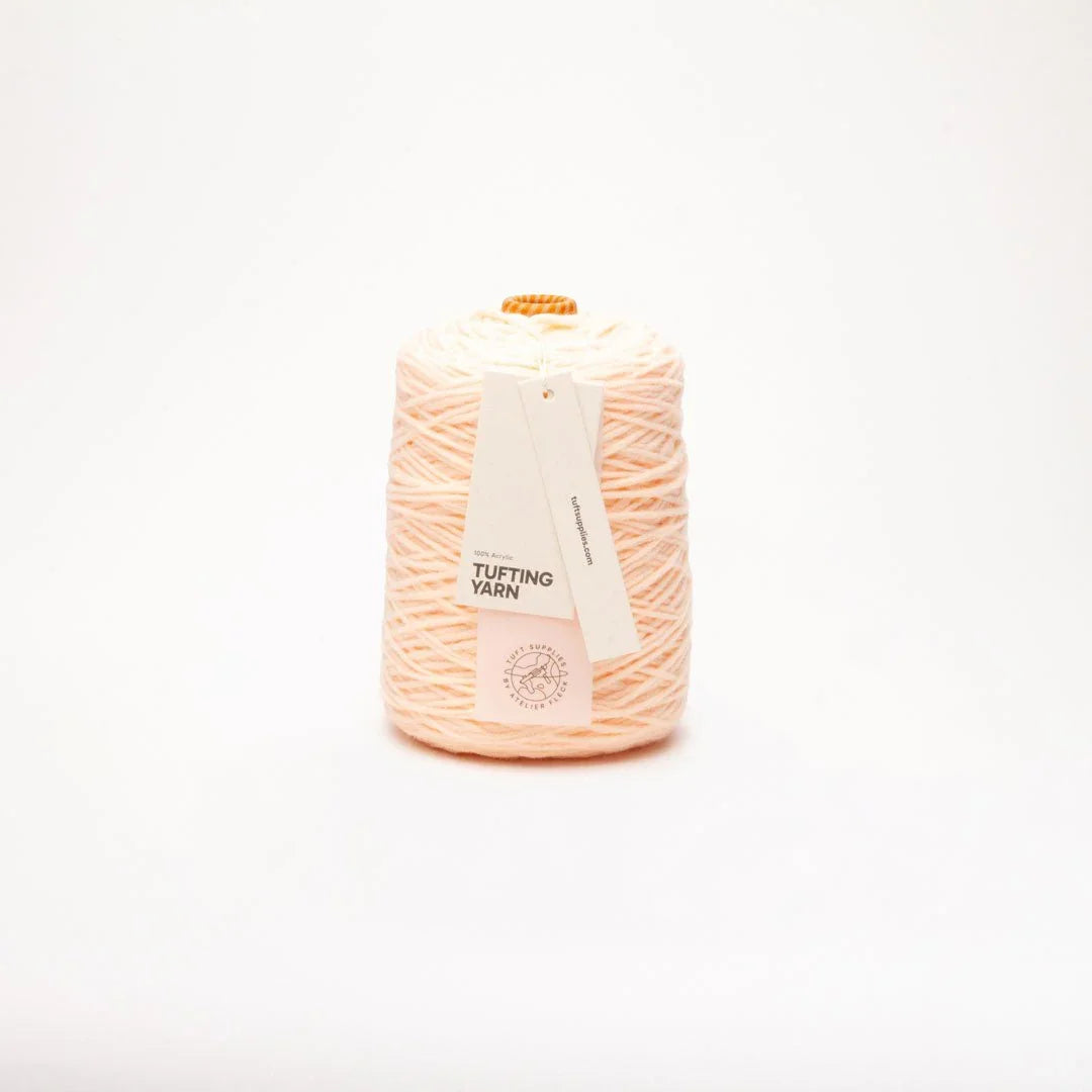 peach meringue soft acrylic tufting yarn – 400g cone – 8-ply structure for rug tufting