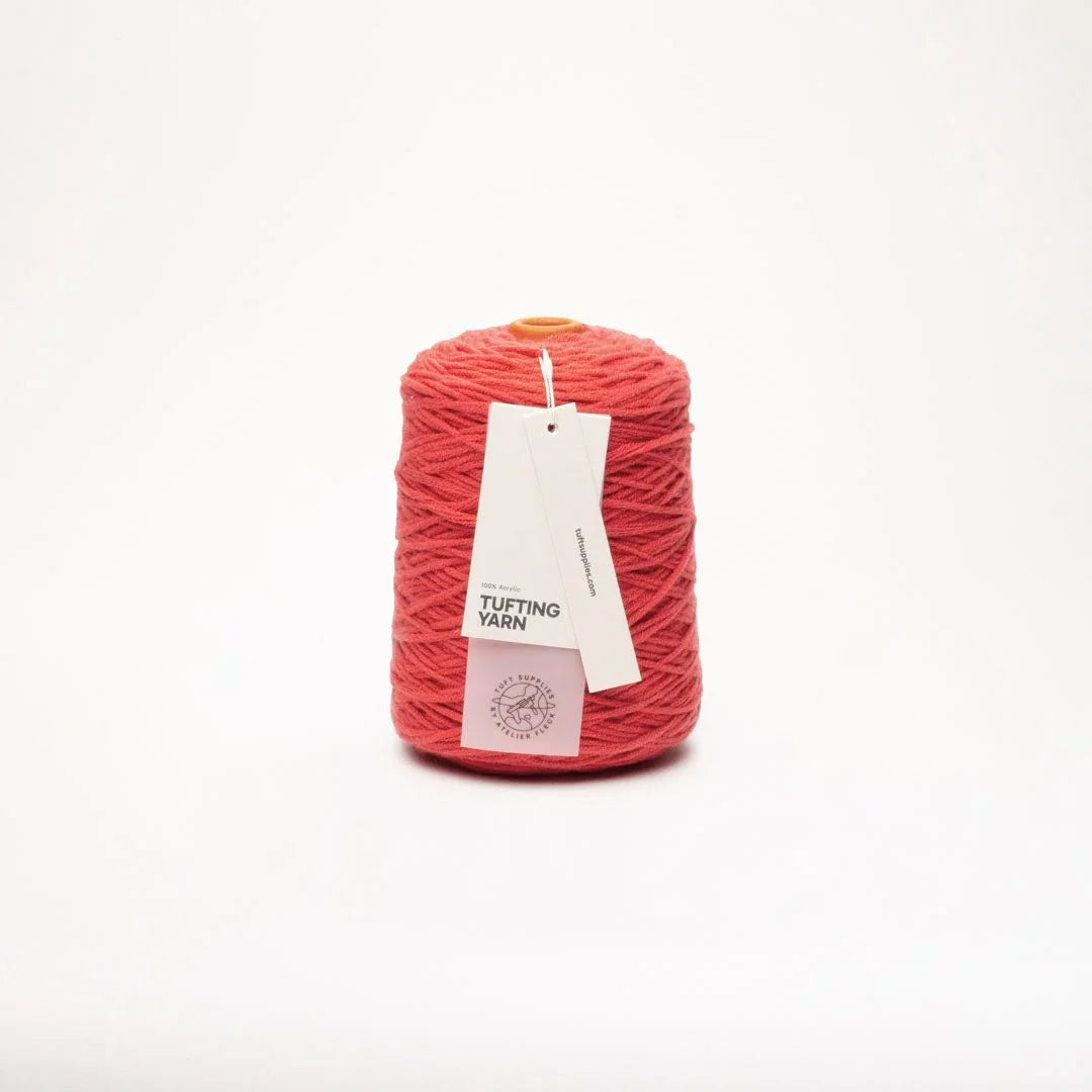 coral clay soft acrylic tufting yarn – 400g cone – 8-ply structure for rug tufting