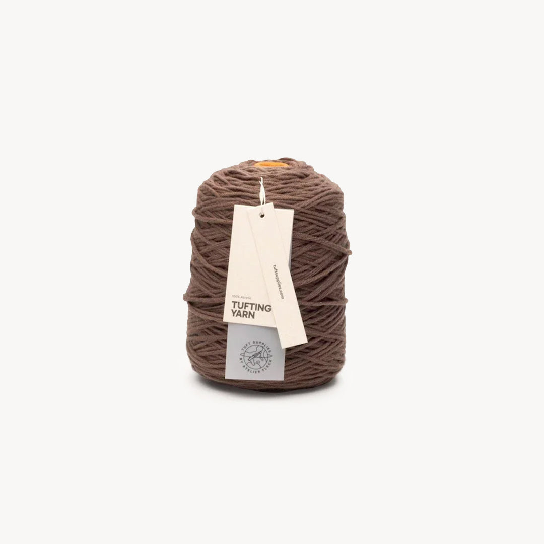 sone brown soft acrylic tufting yarn – 400g cone – 8-ply structure for rug tufting