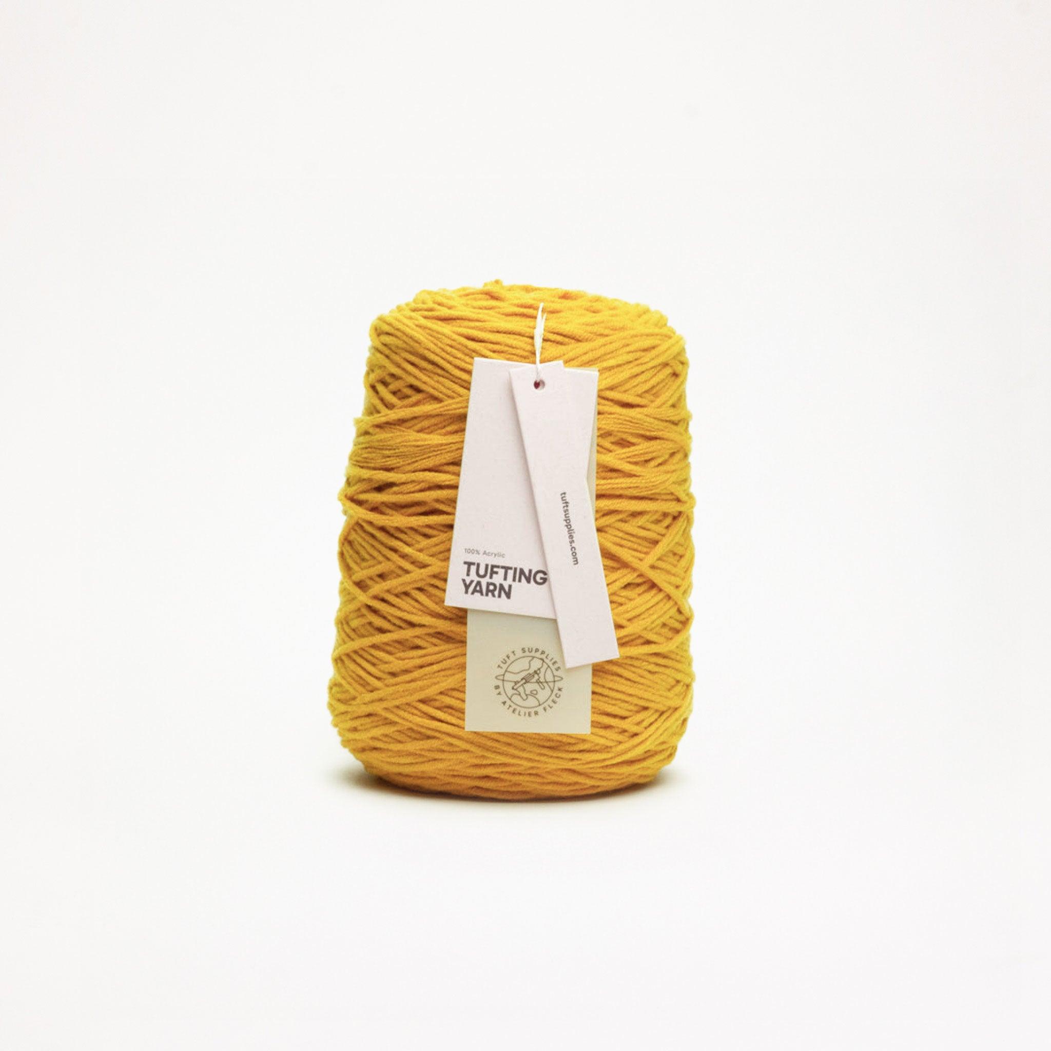 honey gold soft acrylic tufting yarn – 400g cone – 8-ply structure for rug tufting