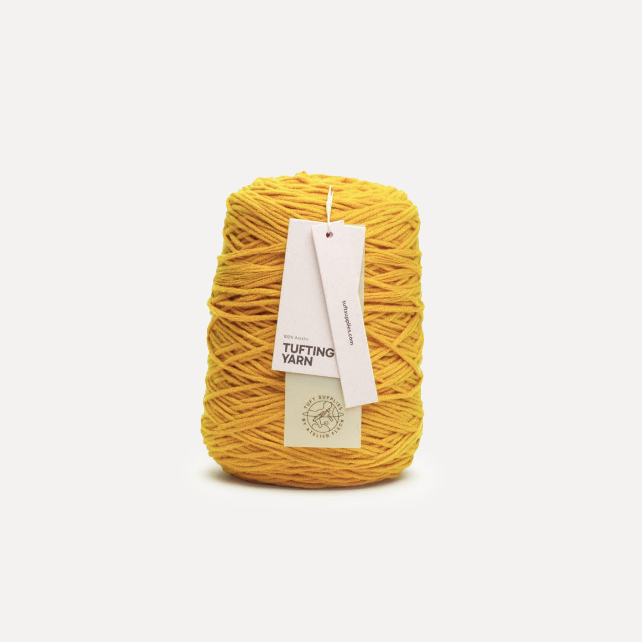 honey gold soft acrylic tufting yarn – 400g cone – 8-ply structure for rug tufting