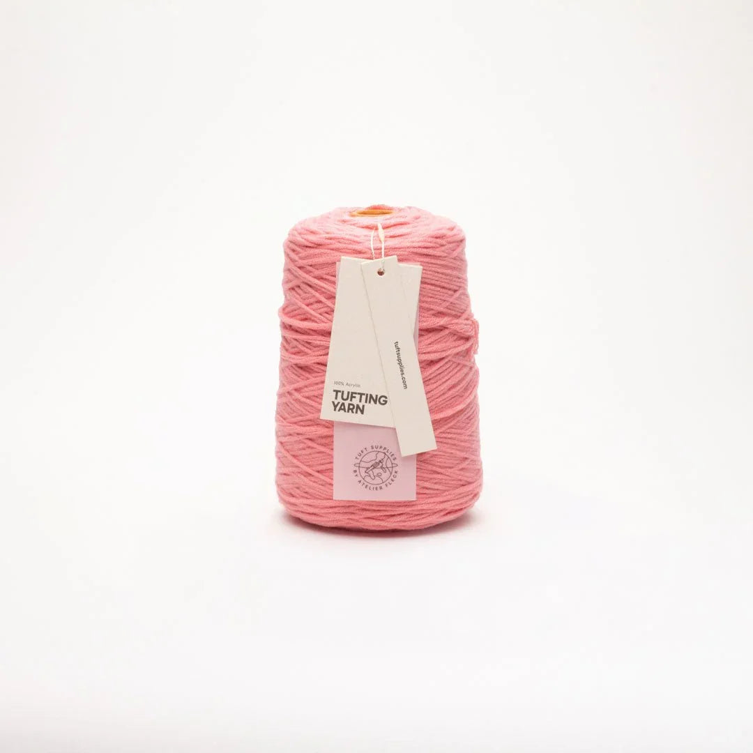 sweet blush soft acrylic tufting yarn – 400g cone – 8-ply structure for rug tufting