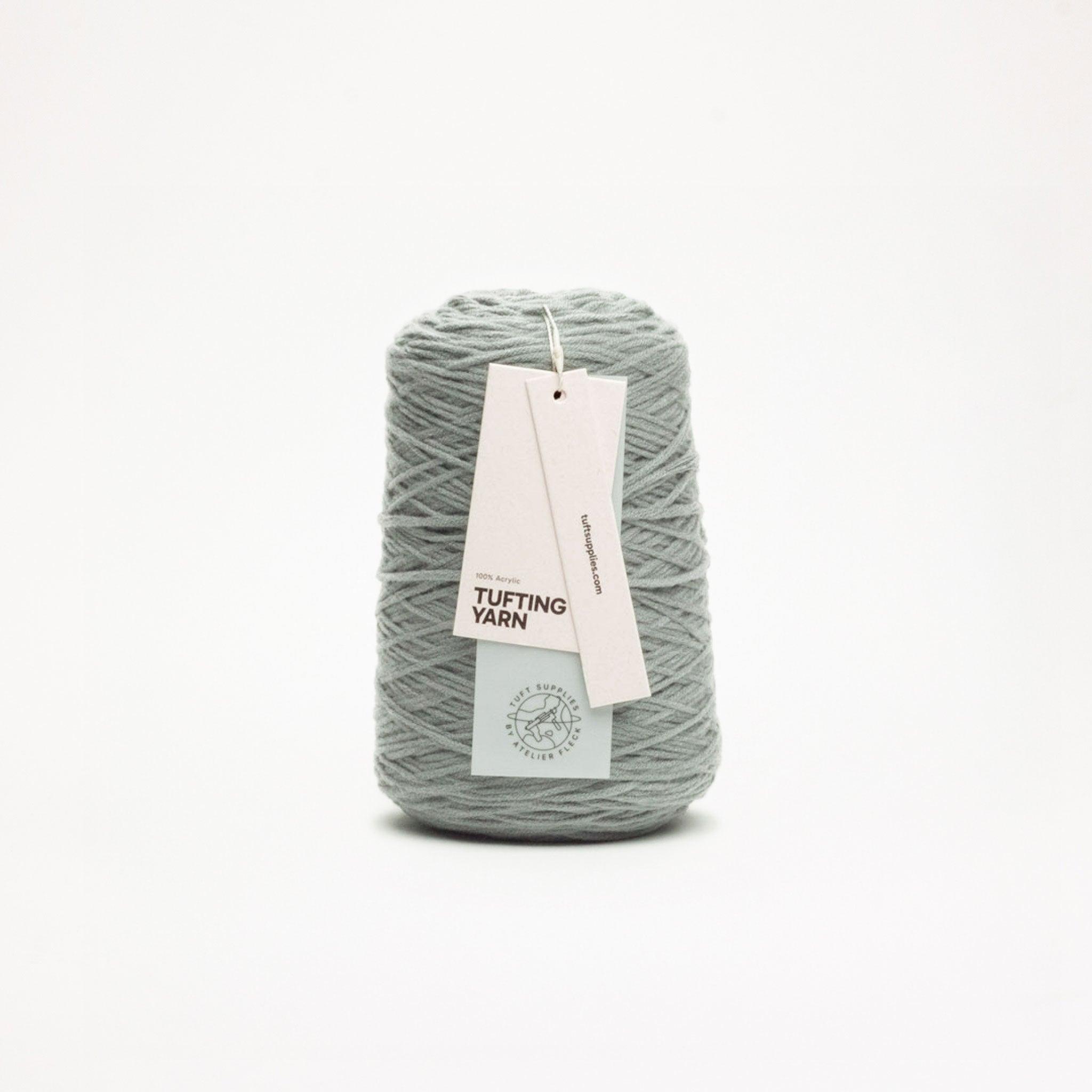 mossy mist soft acrylic tufting yarn – 400g cone – 8-ply structure for rug tufting