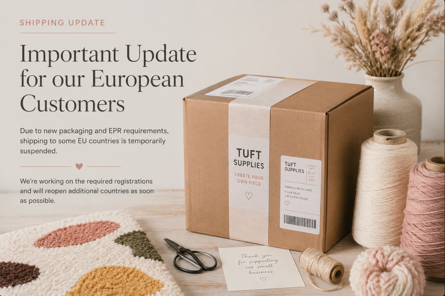 Shipping Update: Changes to our EU Shipping due to new EPR & Packaging Regulations