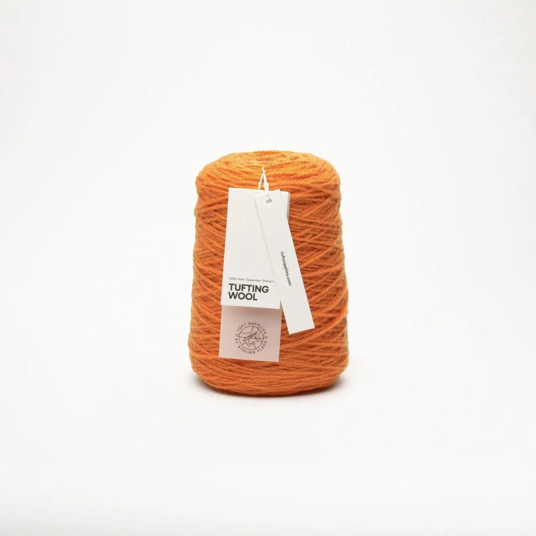 sunset punch 100% New Zealand Wool Tufting Yarn 500g cone – durable 3-ply rug making yarn