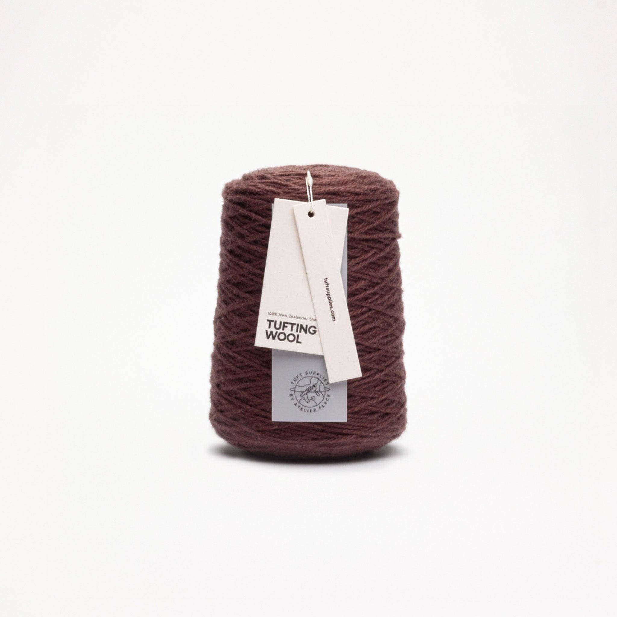 brick red 100% New Zealand Wool Tufting Yarn 500g cone – durable 3-ply rug making yarn