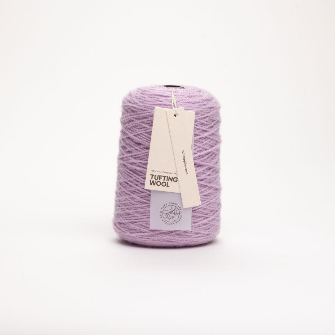 lavender 100% New Zealand Wool Tufting Yarn 500g cone – durable 3-ply rug making yarn