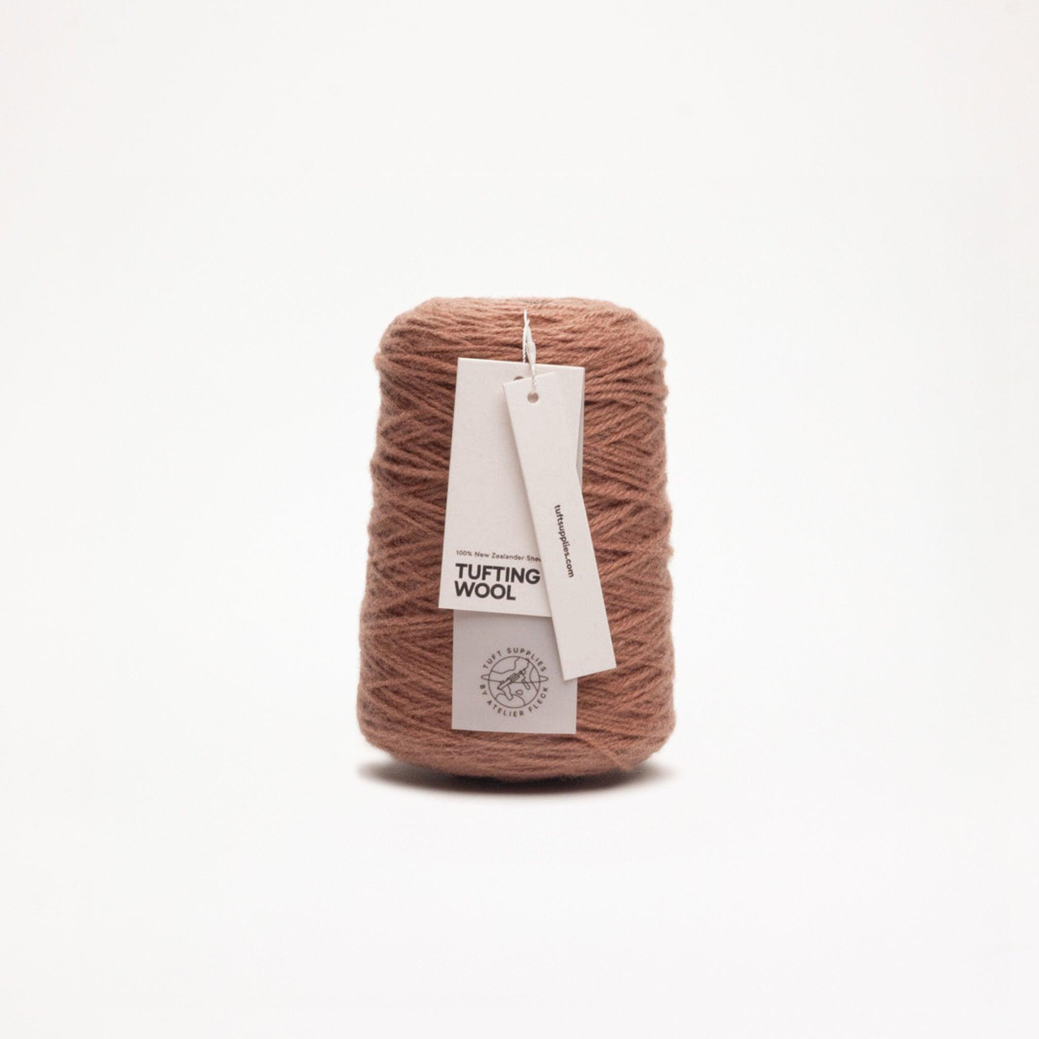 copper bronze 100% New Zealand Wool Tufting Yarn 500g cone – durable 3-ply rug making yarn
