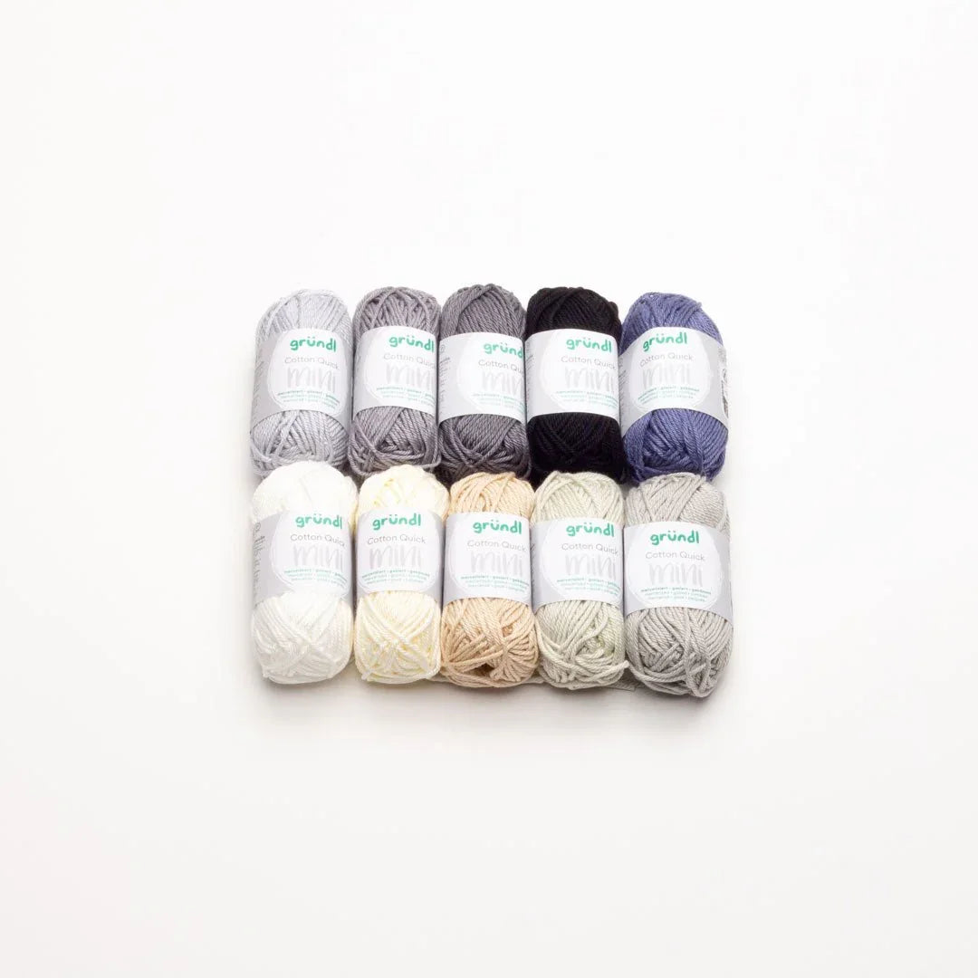 Gründl Cotton Quick Mini Shades 10 x 15g - Tuft Supplies GmbH