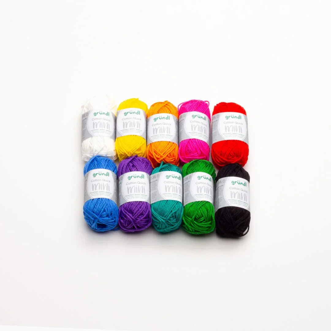 Gründl Cotton Quick Mini Shades 10 x 15g - Tuft Supplies GmbH