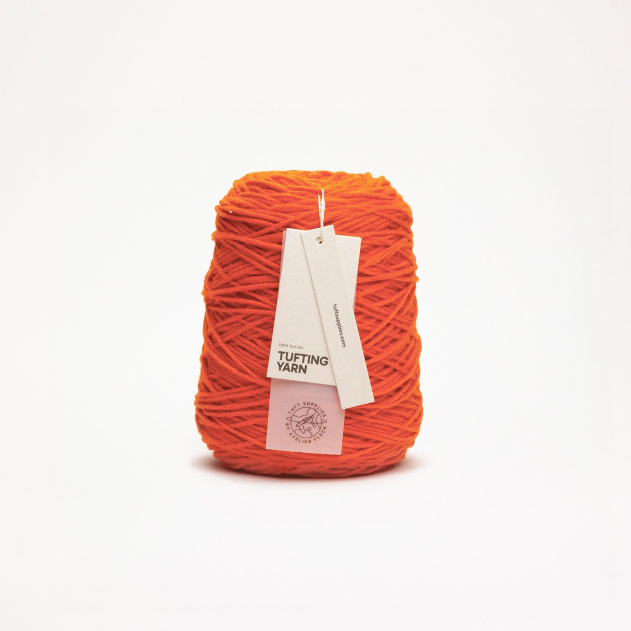 terracotta flame soft acrylic tufting yarn – 400g cone – 8-ply structure for rug tufting