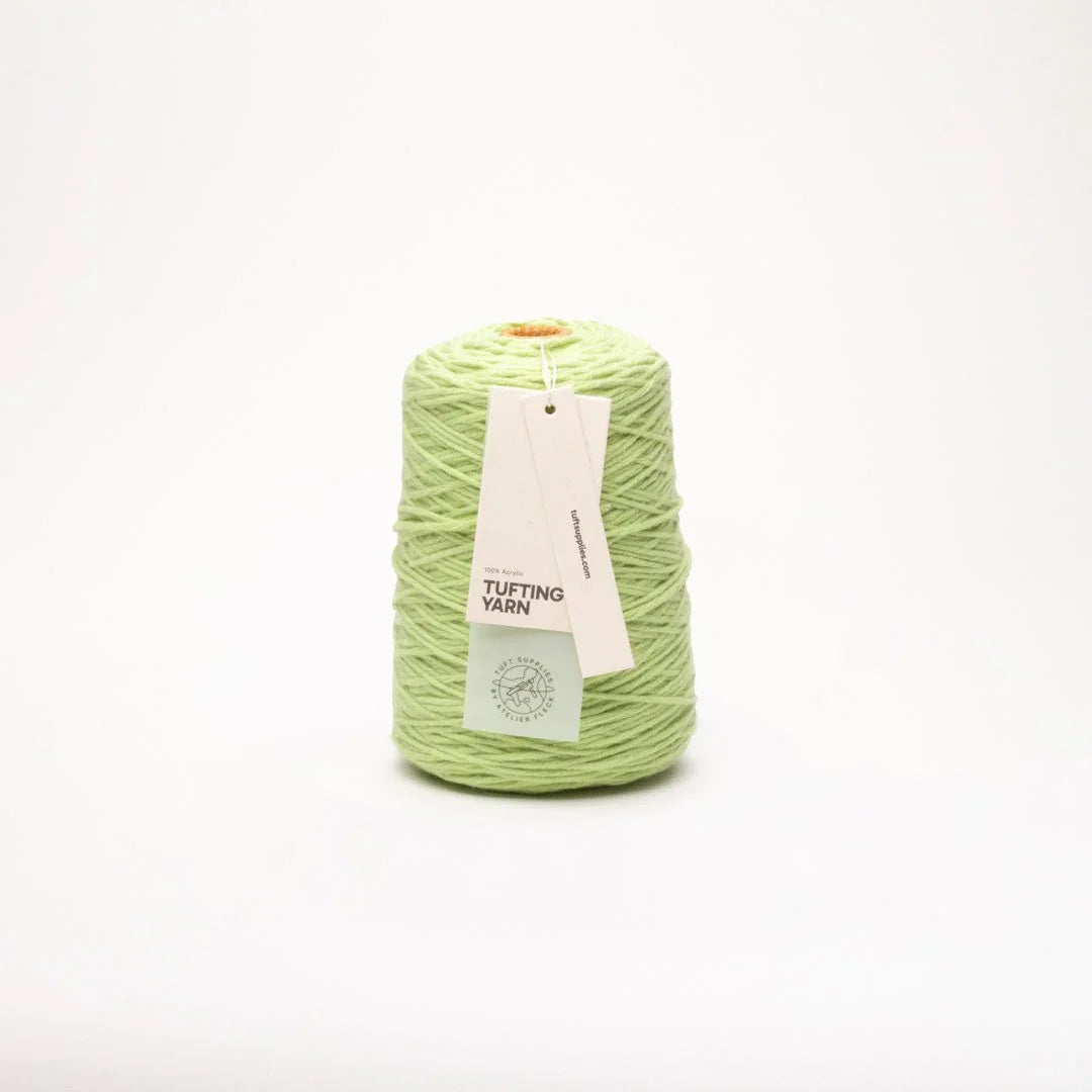 spring mint soft acrylic tufting yarn – 400g cone – 8-ply structure for rug tufting