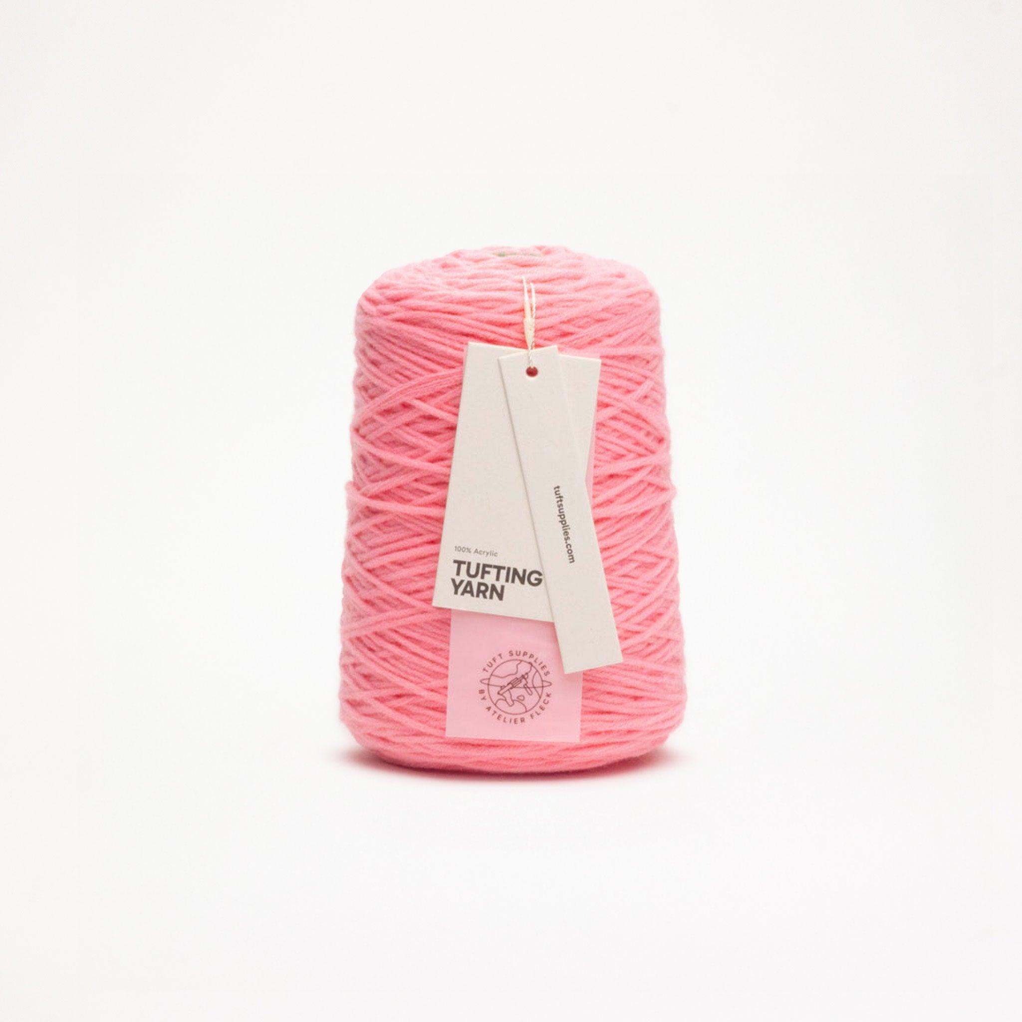 sweet blush soft acrylic tufting yarn – 400g cone – 8-ply structure for rug tufting